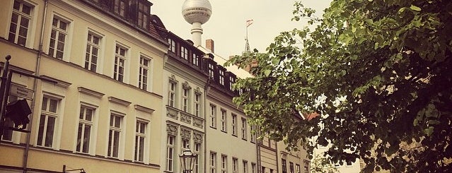 Nikolaiviertel is one of Berlin, Germany 2014.