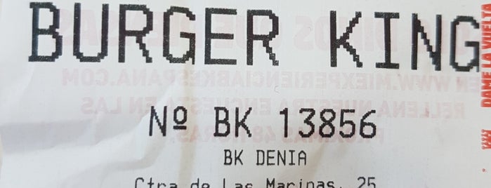 Burger King is one of Denia.