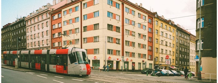 Biskupcova (tram) is one of Tram zastávky.