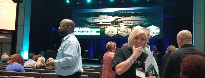 The Rock Family Worship Center is one of most frequent places.