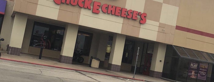 Chuck E. Cheese is one of family fun near by.
