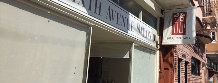 Sixth avenue salon is one of Signage.