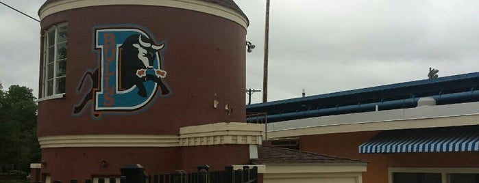 Durham Athletic Park (Old Durham Bulls Park) is one of Stadiums visited.