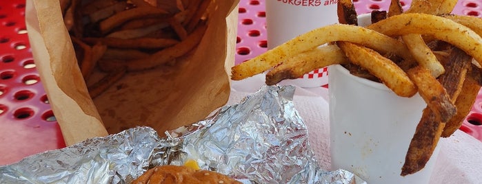 Five Guys is one of Comfort Food Spots.