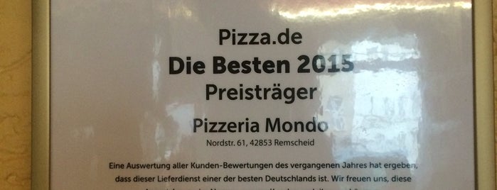 Pizzeria Mondo is one of Gourmet-Liste.