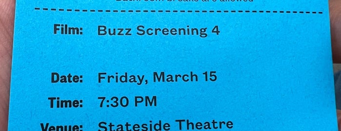 Stateside Theatre is one of SXSW Austin 2012.