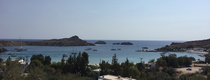 Lindos Beach is one of Greek islands.