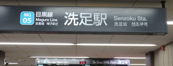 洗足駅 (MG05) is one of 東急 目黒線.