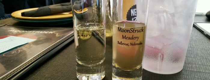 Moonstruck Meadery is one of Omaha pizzas - gf options.