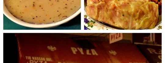 Pyza is one of NYC food.