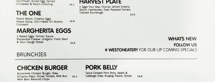 The Weston Eatery is one of Australia.