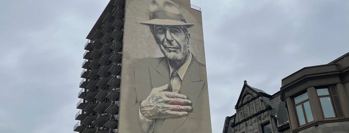 Leonard Cohen Mural is one of Montreal.