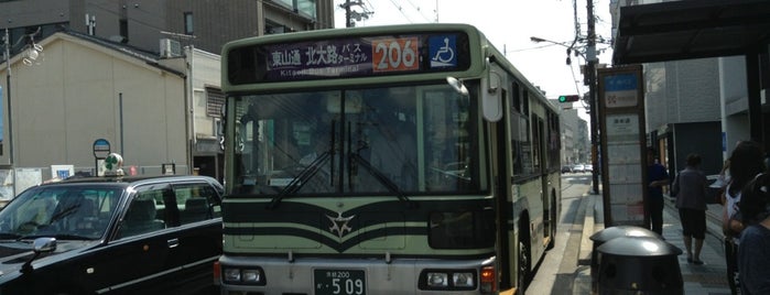 清水道バス停 is one of 京都市バス バス停留所 1/4.