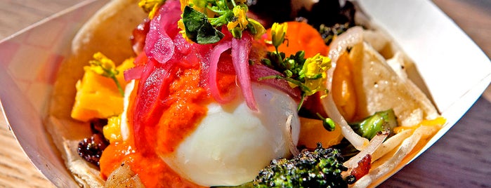 Guerrilla Tacos is one of Jonathan Gold's 101 Best Restaurants.