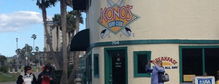 Kono's Surf Club Cafe is one of San Diego.