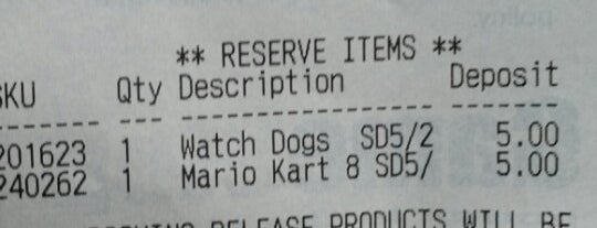 GameStop is one of Places I've Been.