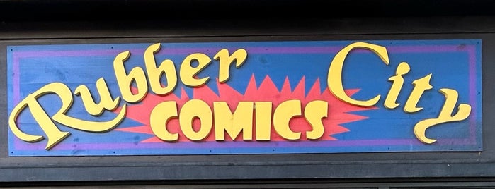 Rubber City Comics is one of Tempat yang Disukai David.