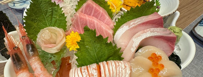 Honmono Sushi is one of สถานที่ที่ Yodpha ถูกใจ.