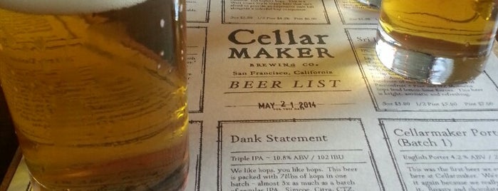 Cellarmaker Brewing Company is one of Breweries in the Bay.