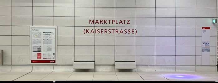 U Marktplatz (Kaiserstraße) is one of Haltestellen.