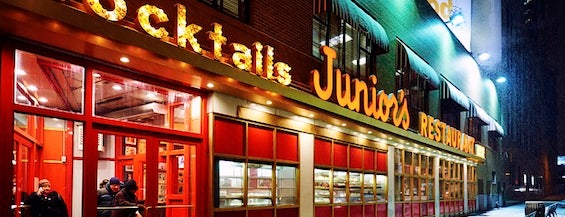 Junior's Restaurant is one of 13 Restaurants in BK that are over 50 years old.