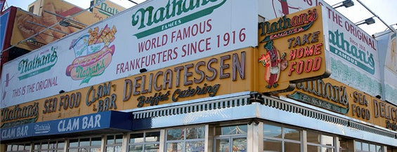 Nathan's Famous is one of 13 Restaurants in BK that are over 50 years old.