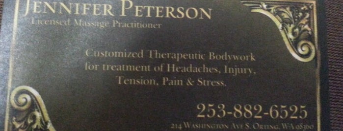 Art of Massage By Jennifer Peterson is one of Favorite Pampering Places.