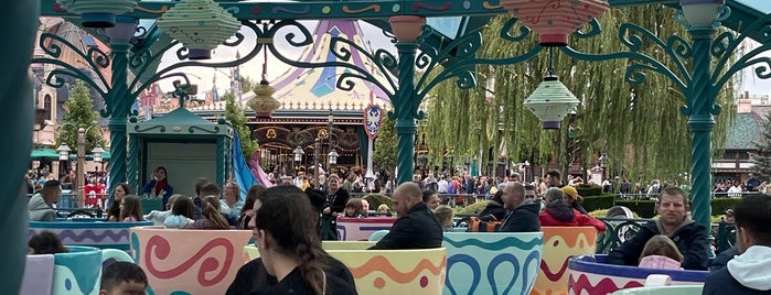 Mad Hatter's Tea Cups is one of Disneyland Paris.