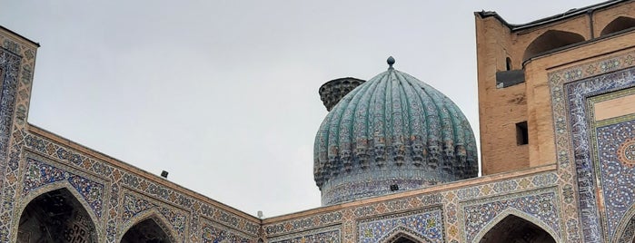 Sherdor madrasasi is one of Узбекистан: Samarkand, Bukhara, Khiva.