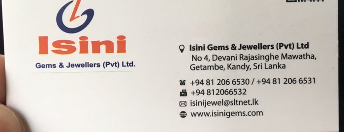 Isini Gems & Jewellers (Pvt) Ltd is one of Lugares favoritos de Waleed.