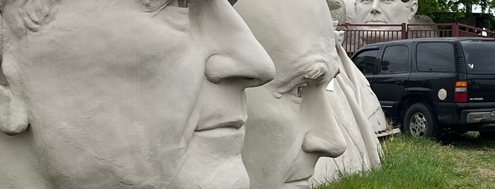 Presidents Heads/Charle's Chaplin Statue is one of Houston.