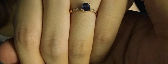Blue Sapphire Proposal Ring