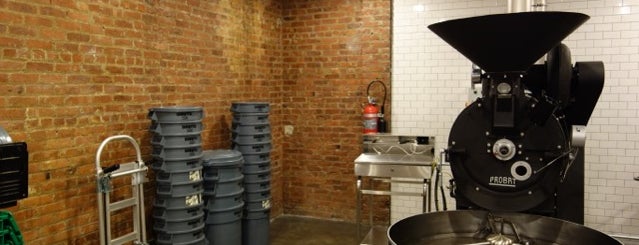 Parlor Coffee Roasting is one of NYC: Newest Indie Cafes and Coffee Shops.