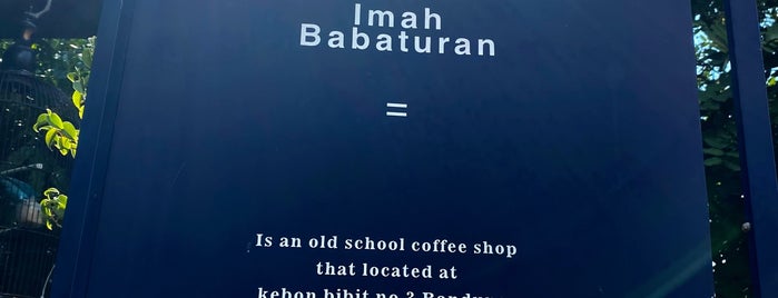 Warung Kopi Imah Babaturan is one of Coffee Spots @Bandung.