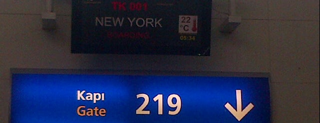 Gate 219 is one of İstanbul Atatürk Airport.