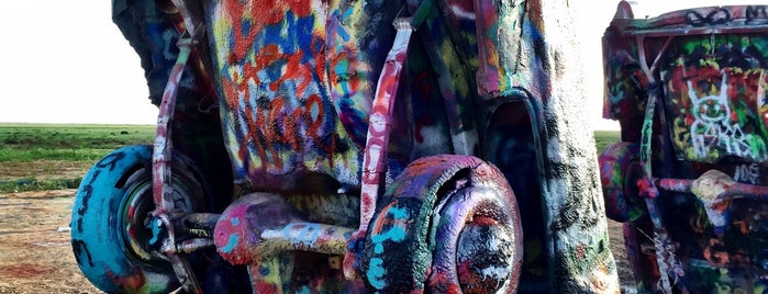 Cadillac Ranch is one of COVID Road Trip.