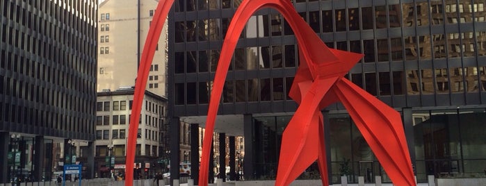 Alexander Calder's Flamingo Sculpture is one of Chicago.
