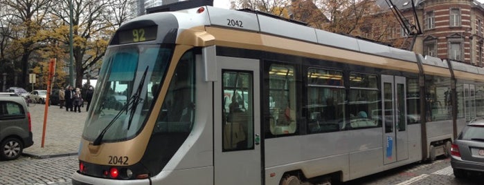 Kleine Zavel (MIVB) is one of Belgium / Brussels / Tram / Line 92.