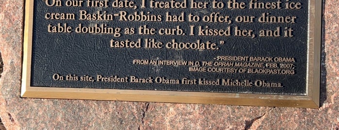 The Obamas' First Kiss Boulder is one of The 13 Best Monuments in Chicago.
