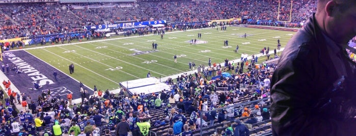 Super Bowl XLVIII at Met Life Stadium is one of Arthur's places to visit.