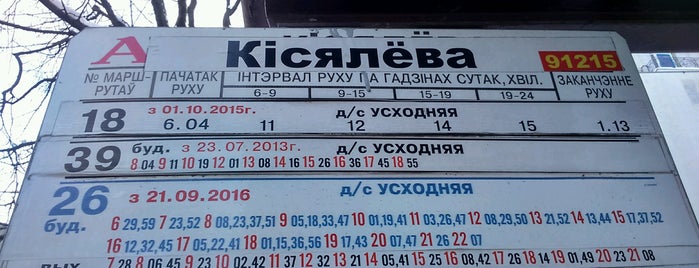Остановка «Улица Киселёва» is one of Все остановки Минска, часть 2.