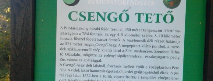 Csengő tető is one of Közép-Dunántúl/Bakony.