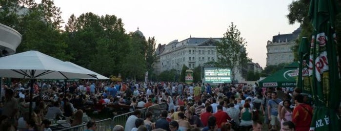 Szabadság tér is one of Budapest's best places to watch the World Cup.
