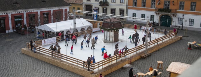 Óbudai jégpálya a Fő téren is one of Best places to go ice skating in Budapest (2015).