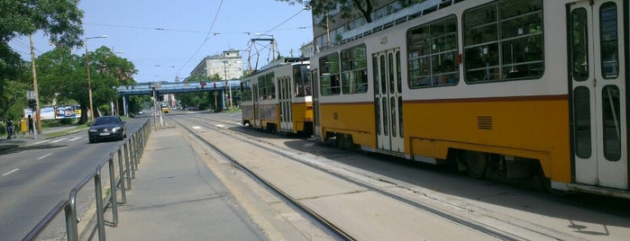 Csonka János tér (17, 41, 47, 47B, 48, 56) is one of Budai villamosmegállók.