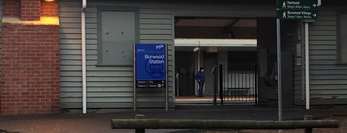 Burwood Station is one of Melbourne Train Network.