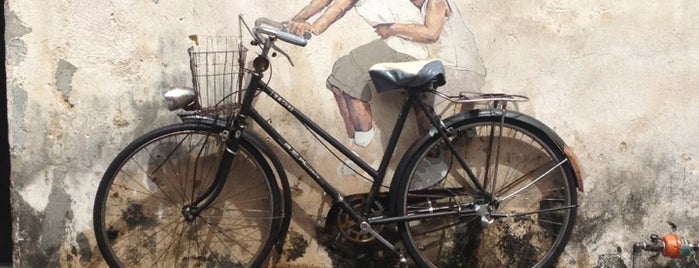 Penang Street Art : Kids on Bicycle is one of Penang To Do List.