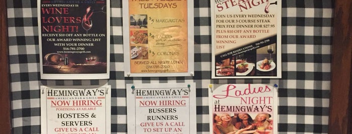 Hemingway's is one of Food, LI.