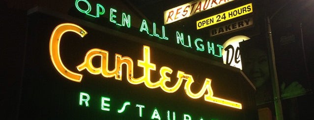 Canter's Delicatessen is one of 24-hour (and late-night) spots.