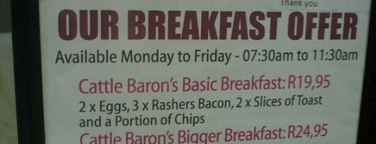 Cattle Barons Steak Ranch is one of Breakfast for under R25 in PE.